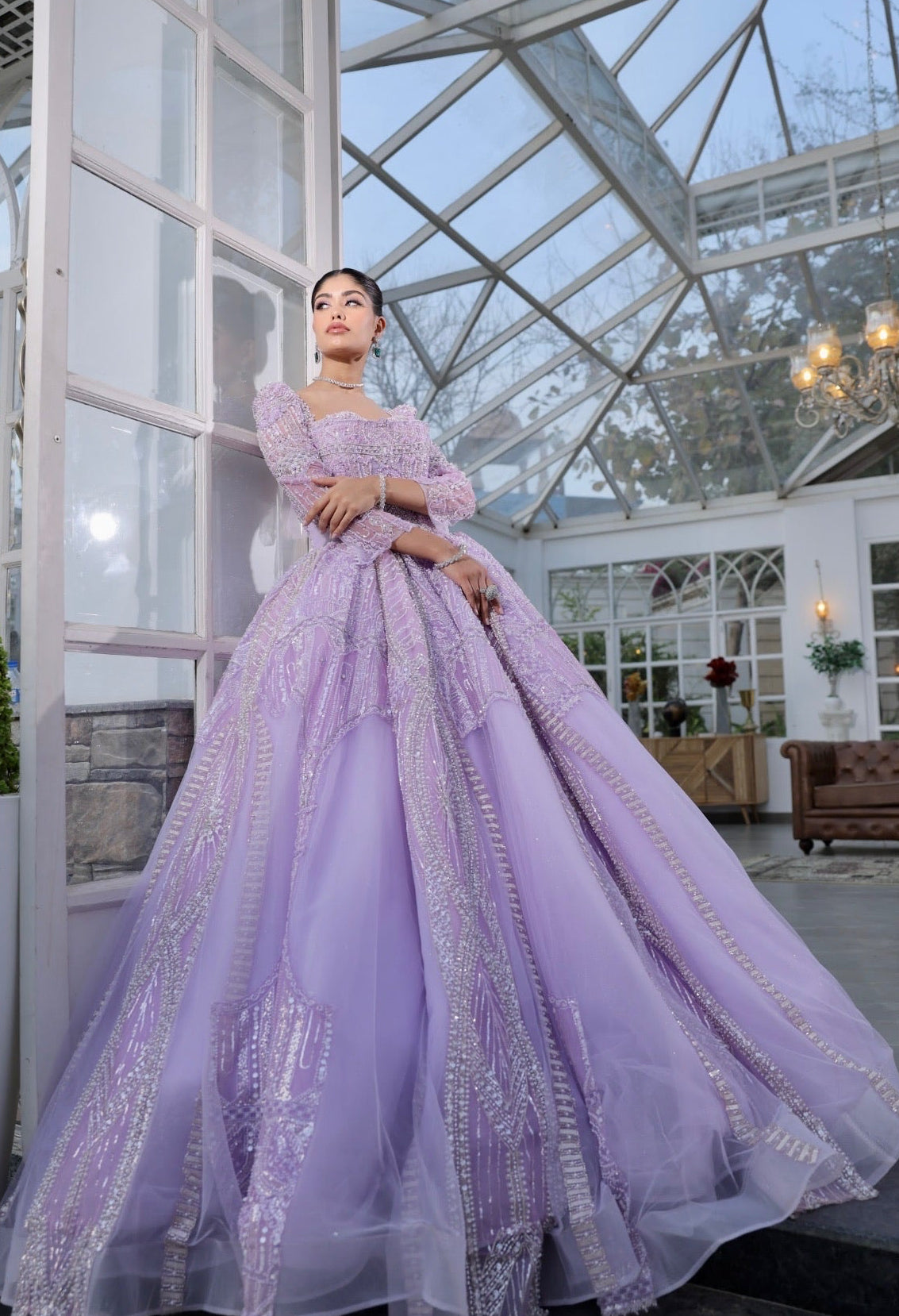 Lavender Princess Gown