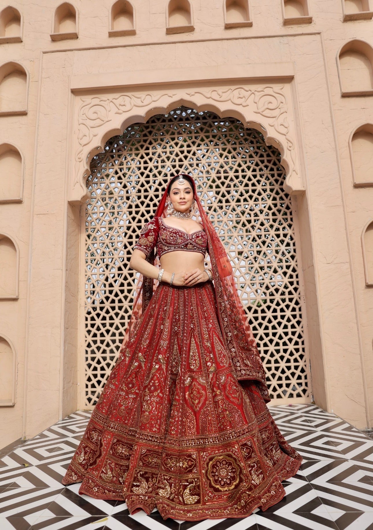 Maroon Bridal Lehenga